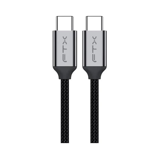 Cable USB FTX USB-C A USB-C 100 W CT-C160-PU31-CMCM2-AG2 2 Metros Negro/Gris