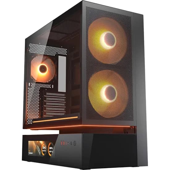 Gabinete Gamer Cougar Mesh Vision CFV-235M 3 Cooler Argb Mid Tower - Preto