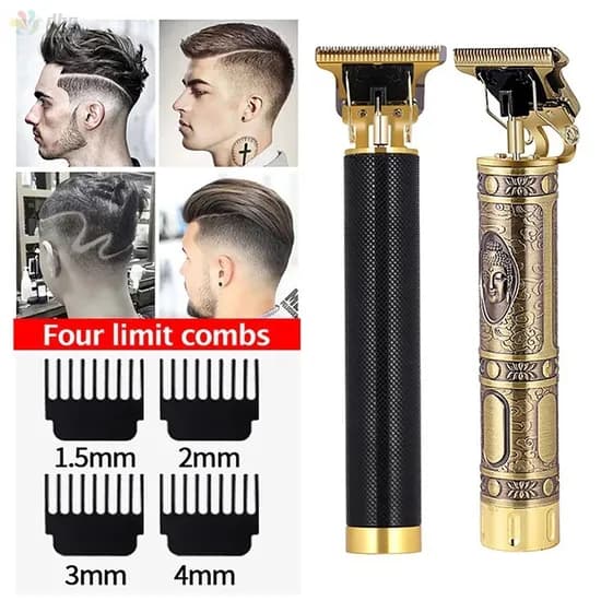 Maquina Cortar Cabelo T9 Elétrica Recarregável USB Profissional Aparador Pelos Barba Homens Prático