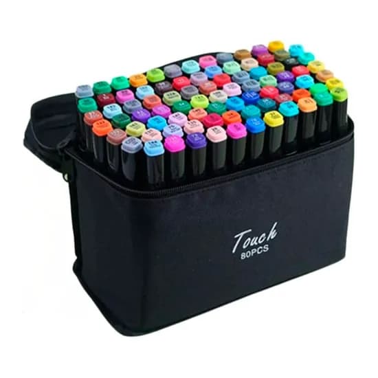 Canetas Coloridas Touch Kit 80 PCS