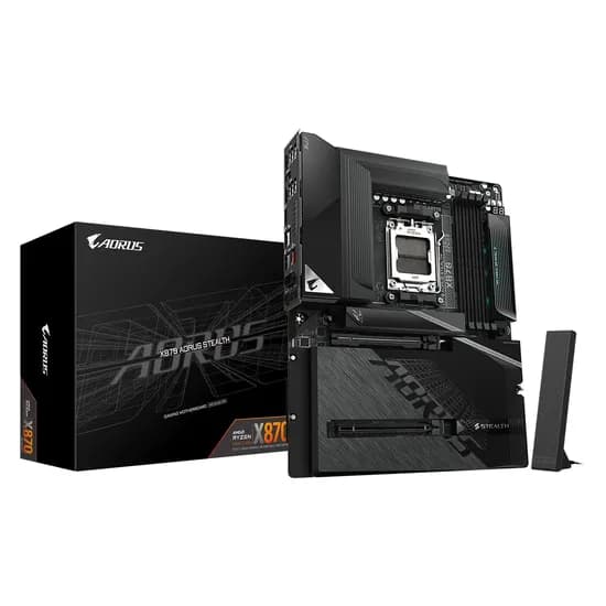 Placa Mãe Gigabyte X870 Aorus Stealth DDR5 Socket AM5 Chipset AMD X870 ATX