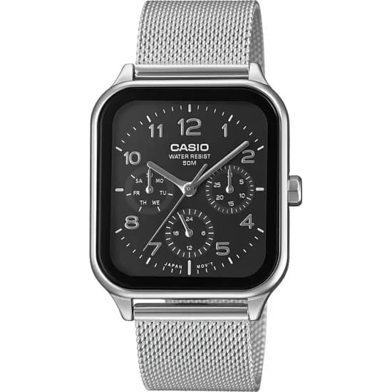 Relógio Casio MTP-V004G-9BUDF Analógico Masculino - Silver/Black
