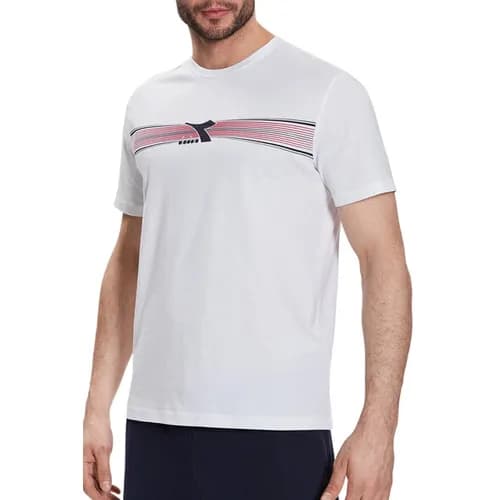 Camiseta Casual Masculino Diadora T-Shirt-SS-Logo Magas Cortas