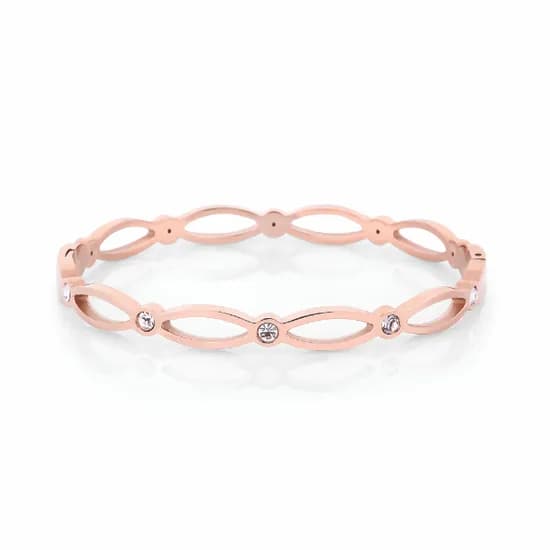 Pulseira Feminina Daniel Klein DKB.7.2055-3 de Aço Inoxidável - Rosa Ouro