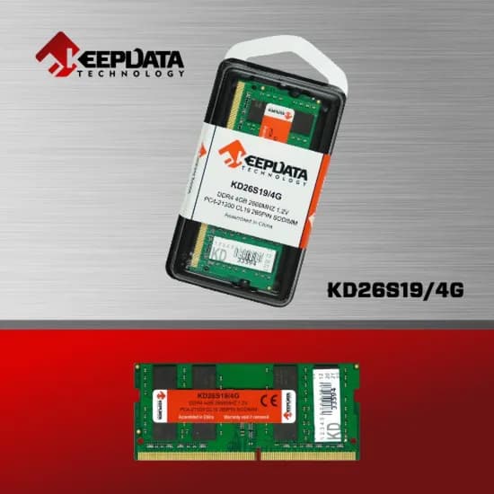 Memóriaória para Notebook DDR4 4GB 2666MHZ Keepdata KD26S19/4G