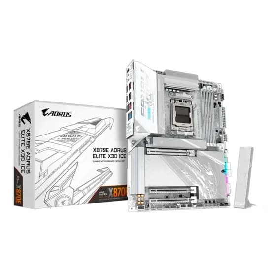 Placa Mãe Gigabyte X870E Aorus Elite X3D Ice Socket AM5, DDR5