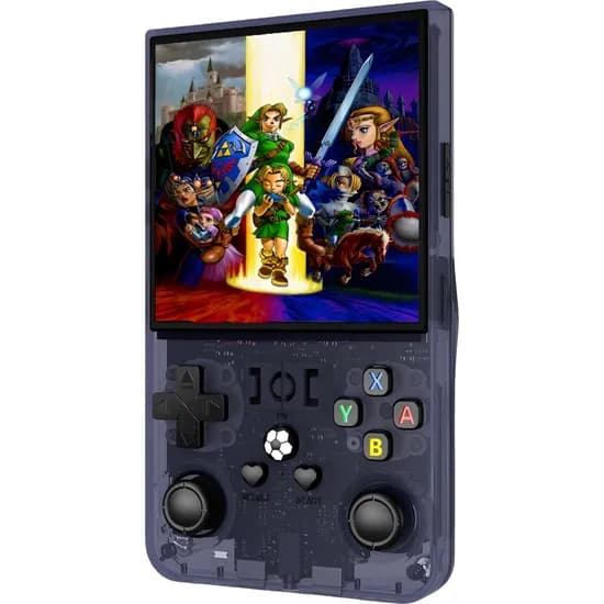 Mini Console Portátil R36 Max Retro - Cinza Transparente