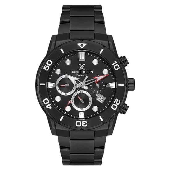 Relogio Analógico Masculino Daniel Klein DK.1.13887-5 Exclusive Gents / Pulseira de Aço Inoxidável - Preto