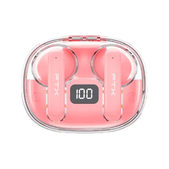 Fone de Ouvido FTX E80-PK - Bluetooth - Rosa