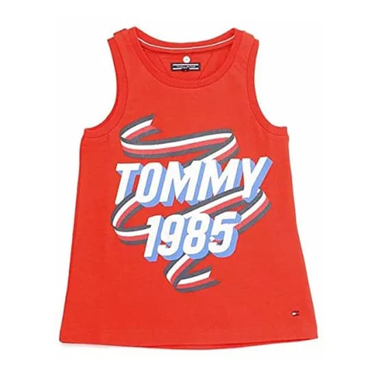 Camiseta Tommy Hilfiger Infantil Masculino KG0KG03508-610 10 Vermelho