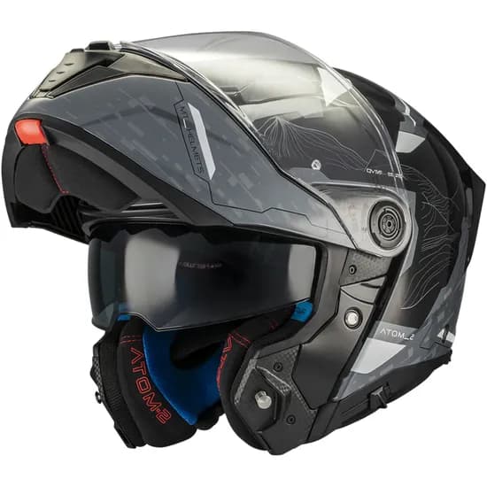 Capacete MT Helmets Atom 2 SV Highlands C2 - Articulado - Tamanho M - com Óculos Interno - Gloss