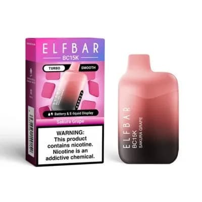 Vaper Descartavel Elfbar BC15K Sakura Grape 15000 Puffs
