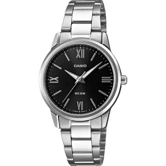 Relógio Casio Vintage LTP-1303DD-1AVDF Analógico Feminino - Prata/Preto