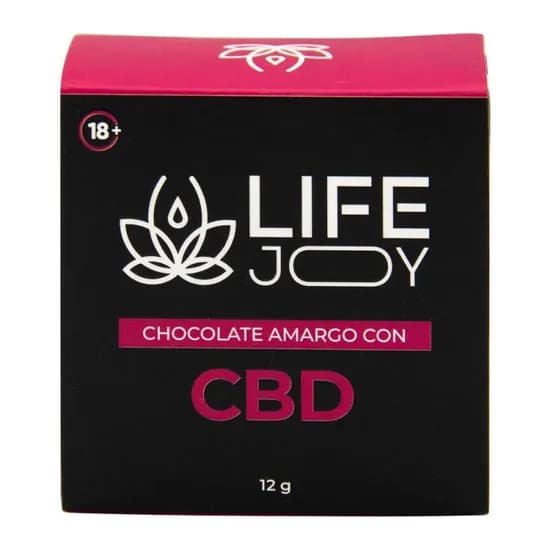 Chocolate Amargo 70% Cacao Creme de Avelã com Cannabis (CBD) Efeito Aliviante 12G Life Joy
