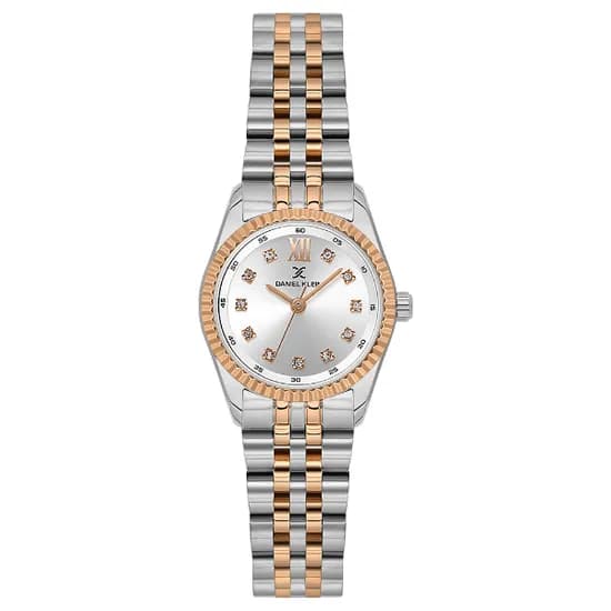 Relogio Analogico Feminino Daniel Klein DK.1.13925-6 Premium Lady / Pulseira de Aço Inoxidável - Prata/Dourado