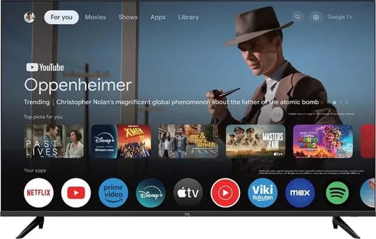 Televisor Smart Qled Mtek MKQ86FSGU 86" 4K Ultra HD Google TV Wi-Fi - Preto