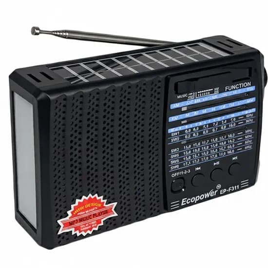 Caixa de Som Ecopower EP-2123 USB/Aux/SD - Preta