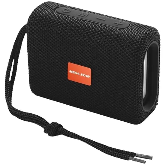 Speaker Megastar HY01BTN 5 Watts com Bluetooth/Rádio FM/USB/Micro SD - Preto