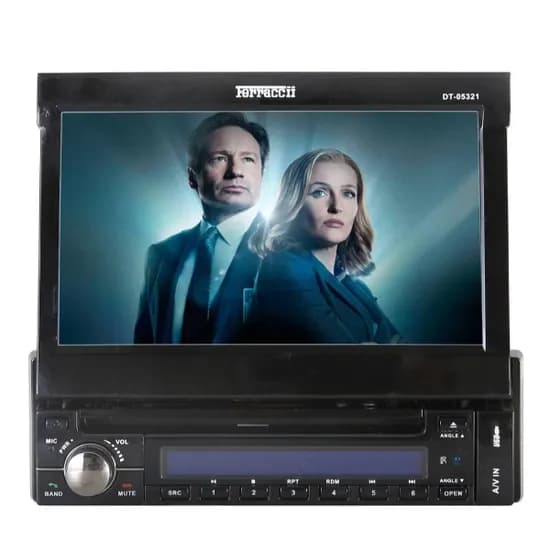 Toca Radio Automotivo FerraccII DT-05321 / 7" / Bluetooth / USB / FM / AM / DVD / SD Card / com Controle Remoto - Preto