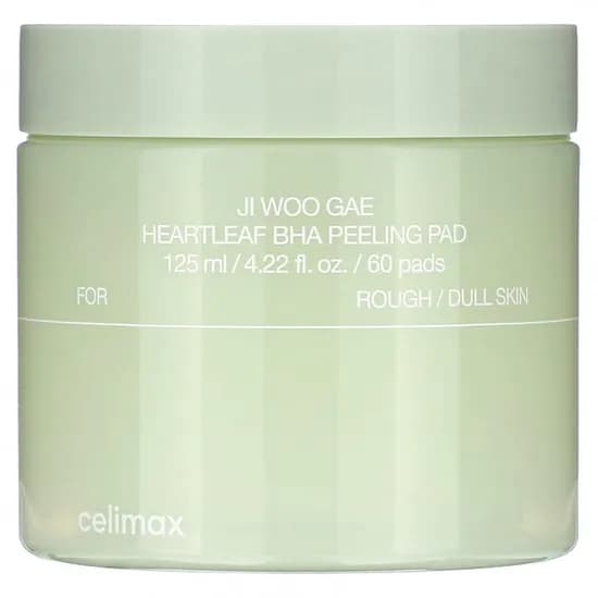 Almofadas Esfoliantes Celimax Ji Woo Gae Heartleaf Bha Peeling de 60 Unidades