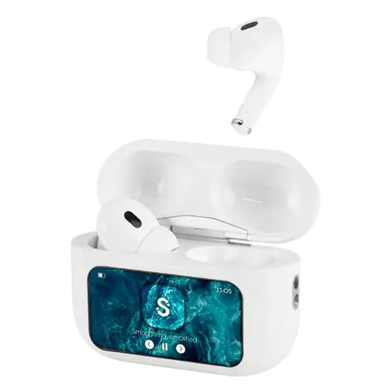 Fone de Ouvido Sem Fio Smartfy FS01 com Bluetooth / Tela Touchscreen - Branco