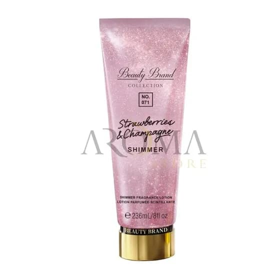 Loção Corporal Beauty Brand Collection Body Lotion Strawberries & Champagne Shimmer N.º 071- 236ML