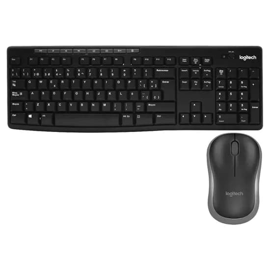 Kit Mouse e Teclado Logitech MK270 - Sem Fio - Espanhol - Preto
