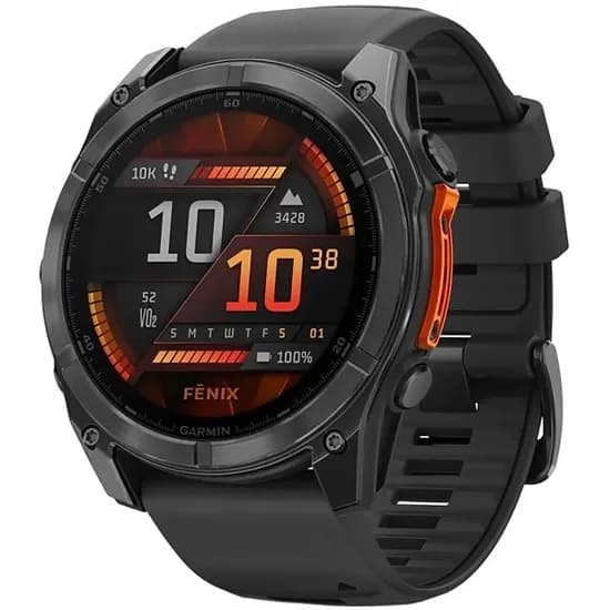 Relógio Garmin Fenix 8 Amoled 010-02905 51 MM com GPS/Wi-Fi - Cinza/Preto