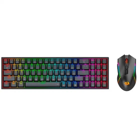 Tec/ Mouse Redragon S136 Mecanic s/ Fio RGB Preto Mec 78% C/ Nume Wifi/ BT/ Fio