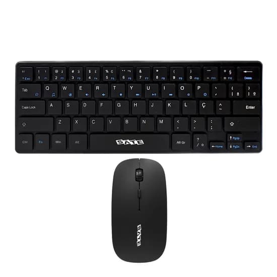Kit Mouse e Teclado Satellite AK-731 - Sem Fio - 1200 Dpi - Português - Preto