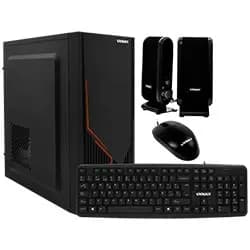 Gabinete Kit Satellite K707 Fonte 200W / Mouse / Speaker / Teclado Espanhol - Preto