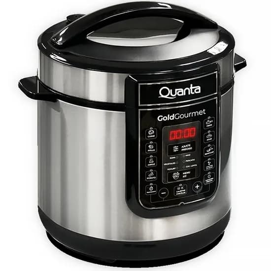 Panela de Pressão Elétrica Quanta Goldgourmet QTOPE300 1000 Watts 6 Litros 220V ~ 60HZ - Prata/Preta