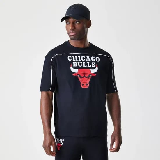 Remera New Era Oversized Chicago Bulls Nba Piping