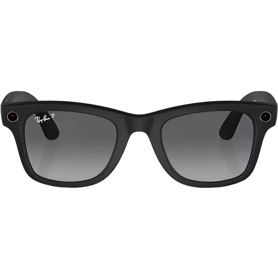 Óculos de Sol Smart Ray-Ban Meta Wayfarer RW4008 Preto Fosco / Polar Gradient Graphite Large (988421)