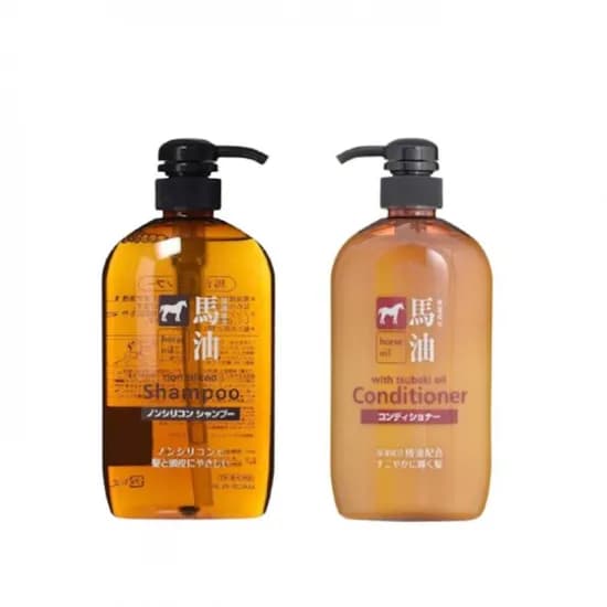 Set de 2 Piezas Kumano Yushi Horse Oil Shampoo + Acondicionador 600ML