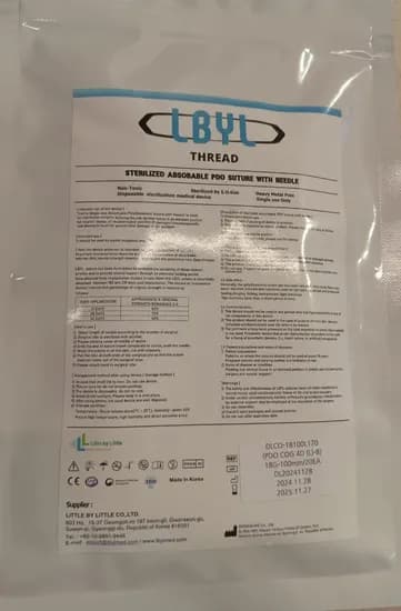 LBYL Cosmeticos Pdo Cog 18G 20 Unid Plastico Blanco