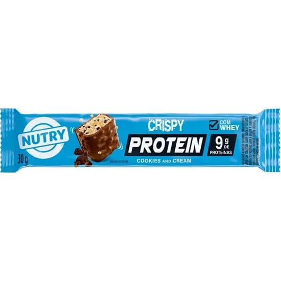 Dep. Barra de Cereal Nutry Crispy Protein Cookies/Cream 12X30GR