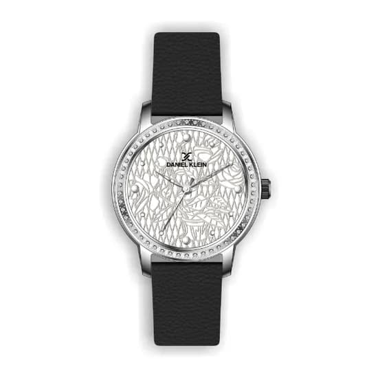 Relógio Analógico Feminino Daniel Klein Premium DK.1.12498-1 - Prata e Preto