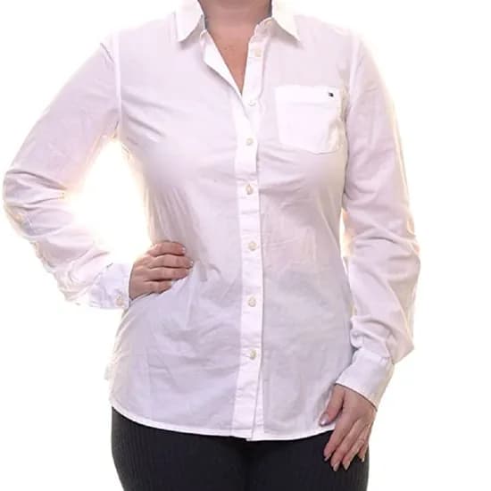 Camisa Tommy Hilfiger Feminina 1A67662955-100 XL - Branco