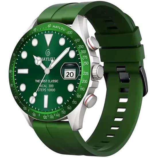 Relógio Haylou Solar Pro LS18 com Bluetooth - Prata/Verde