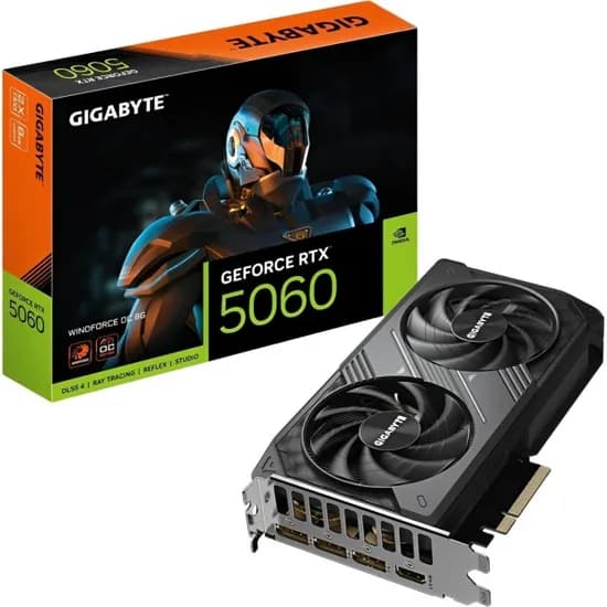 VGA RTX5060 8GB Gigabyte Windforce Oc GDDR7 2FAN GV-N5060WF2OC- 8GD