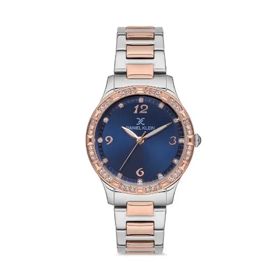 Relógio Analógico Feminino Daniel Klein Premium DK.1.12526-6 - Prata/Rosa Ouro