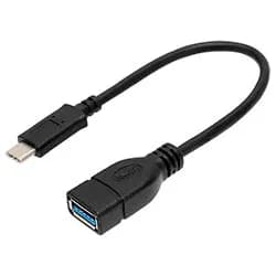 Cabo Adaptador USB-C Macho para USB 3.0 Fêmea Otg