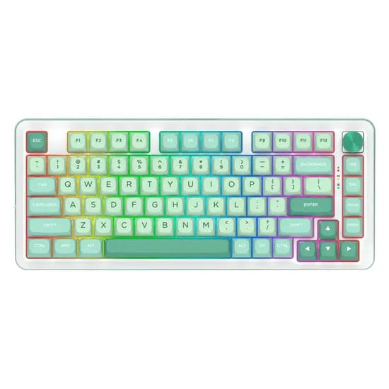 Teclado Gamer Redragon Pro Cyrus K681CGC RGB Layout 75% Sem Fio - Verde