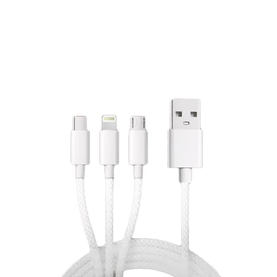 Cabo 3X1 Ecopower EP-6051 / USB A Tipo C - V8 - iPhone