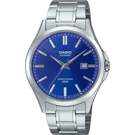 Relógio Casio MTS-115D-2A1VDF Analógico Masculino - Prata/Azul