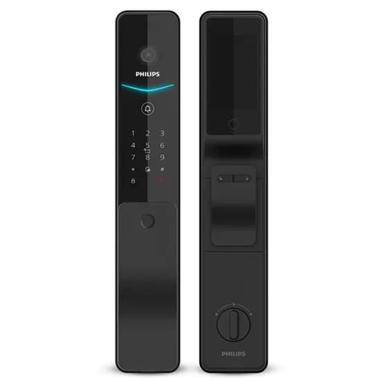 Fechadura Eletrônica para Porta Philips Easykey 7000 Series DDL720-FVP-7HWS - Cinza/Preta